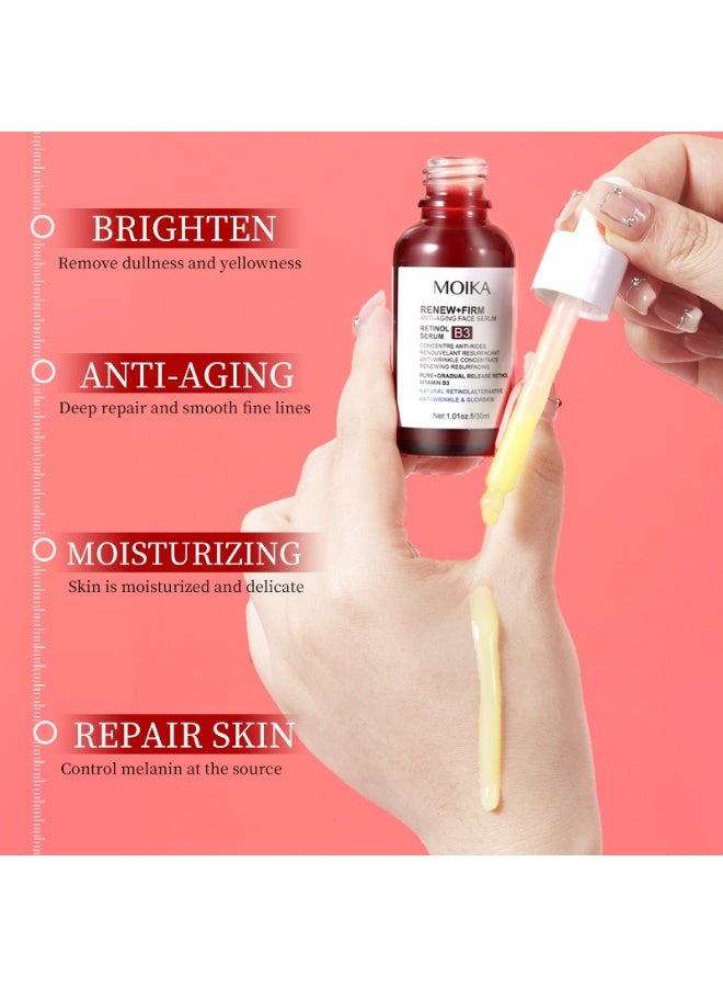 MOIKA Retinol B3 Anti-Wrinkle Firming Serum | Reduces Fine Lines and Improves Skin Elasticity 30ml - Image 3